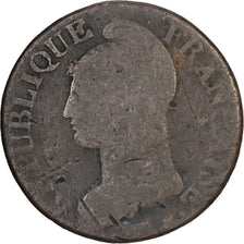 Frankrijk, 5 Centimes, Dupré, 1793 / AN 5, Paris, Bronzen, ZG, Gadoury:126