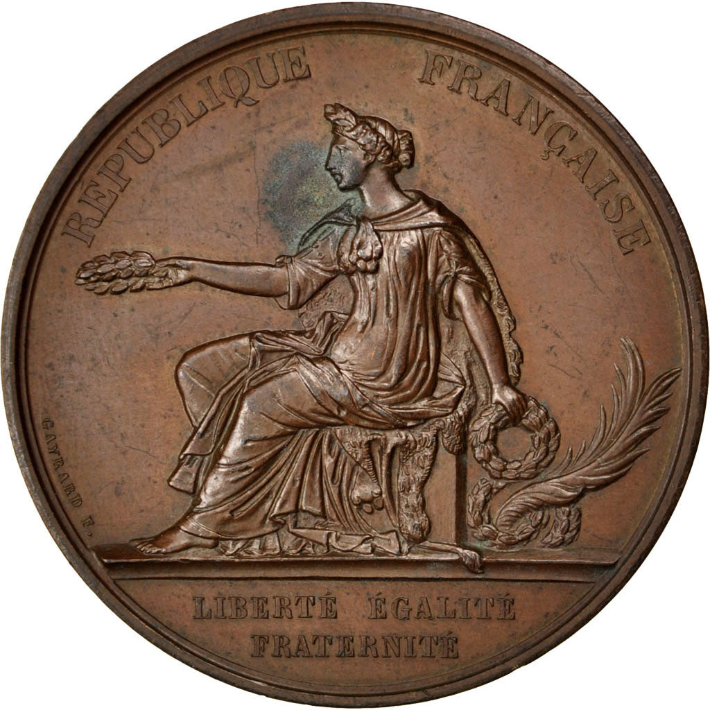 France, Médaille, French Third Republic, 1872, Cuivre, Gayrard, TTB+