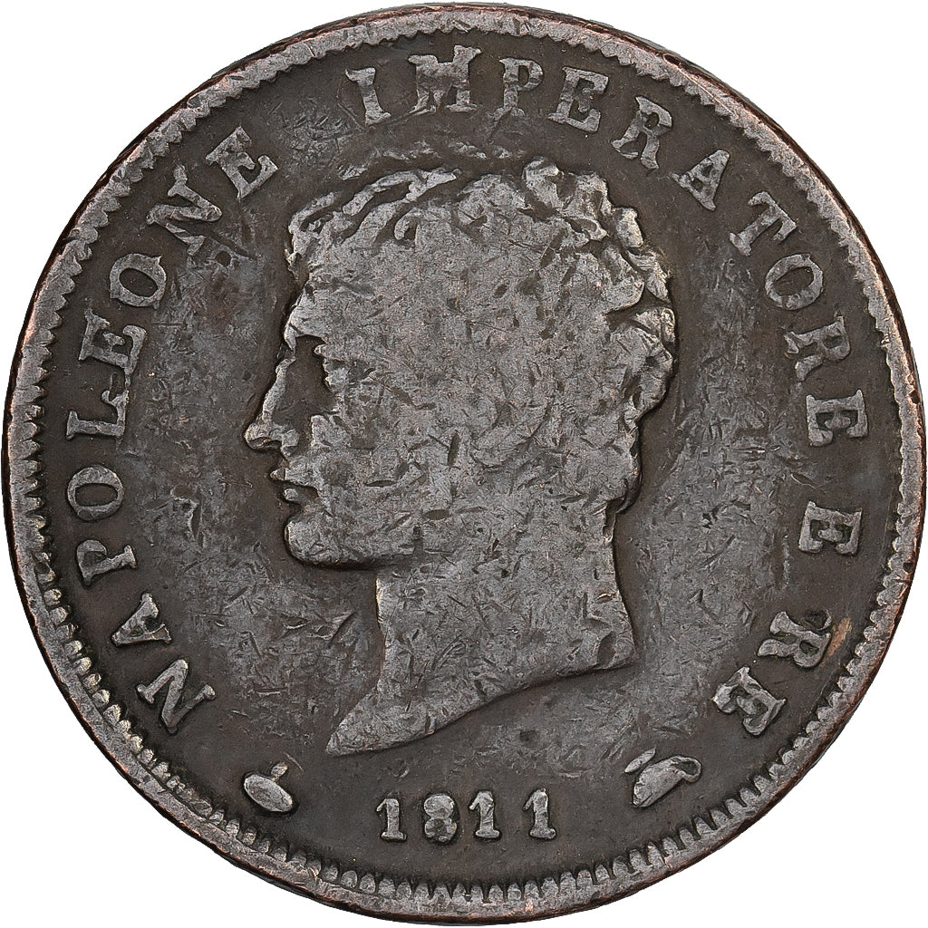 Italian States, KINGDOM OF NAPOLEON, Napoleon I, Soldo, 1811, Milan, Copper