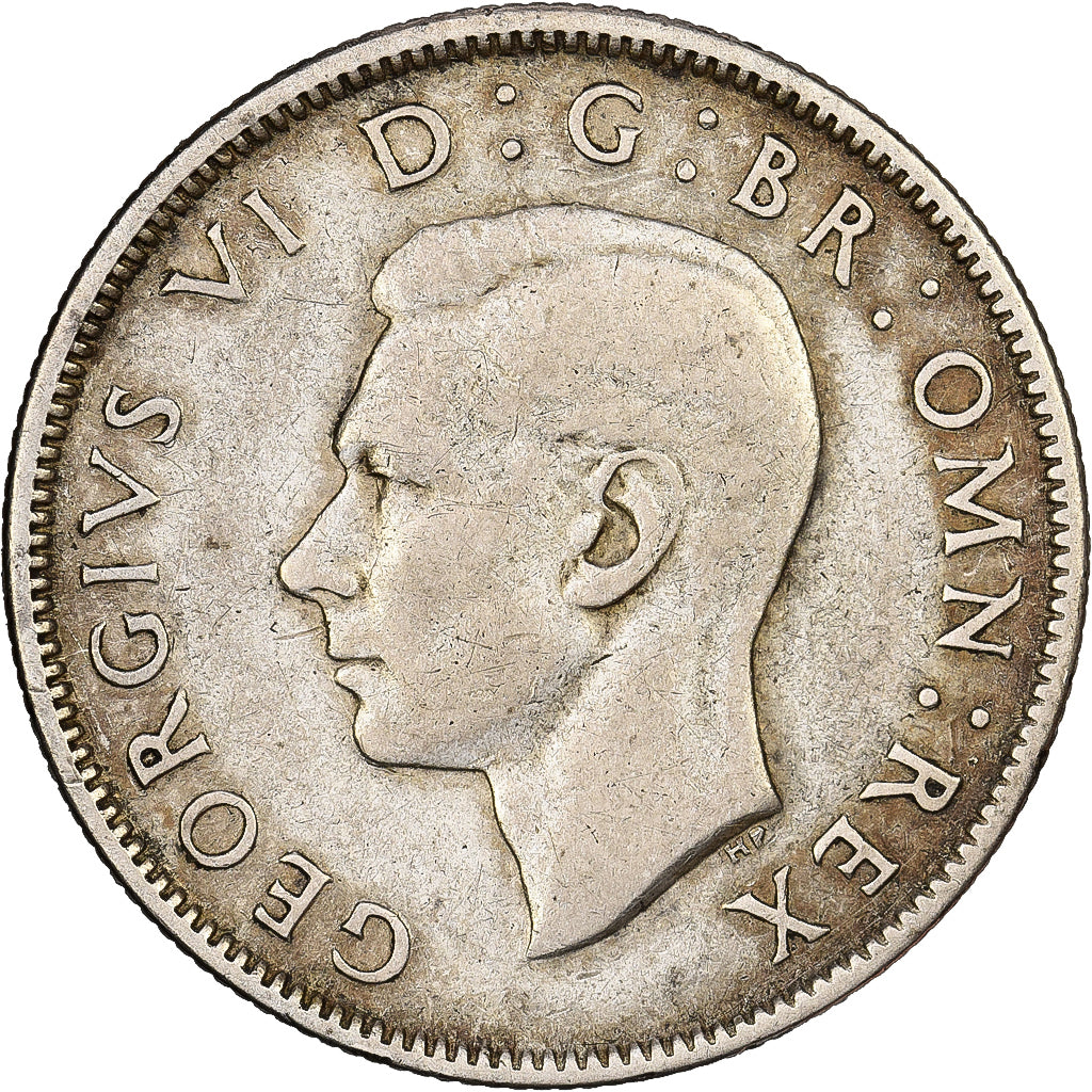 Gran Bretaña, George VI, Florin, Two Shillings, 1942, Plata, MBC, KM:855