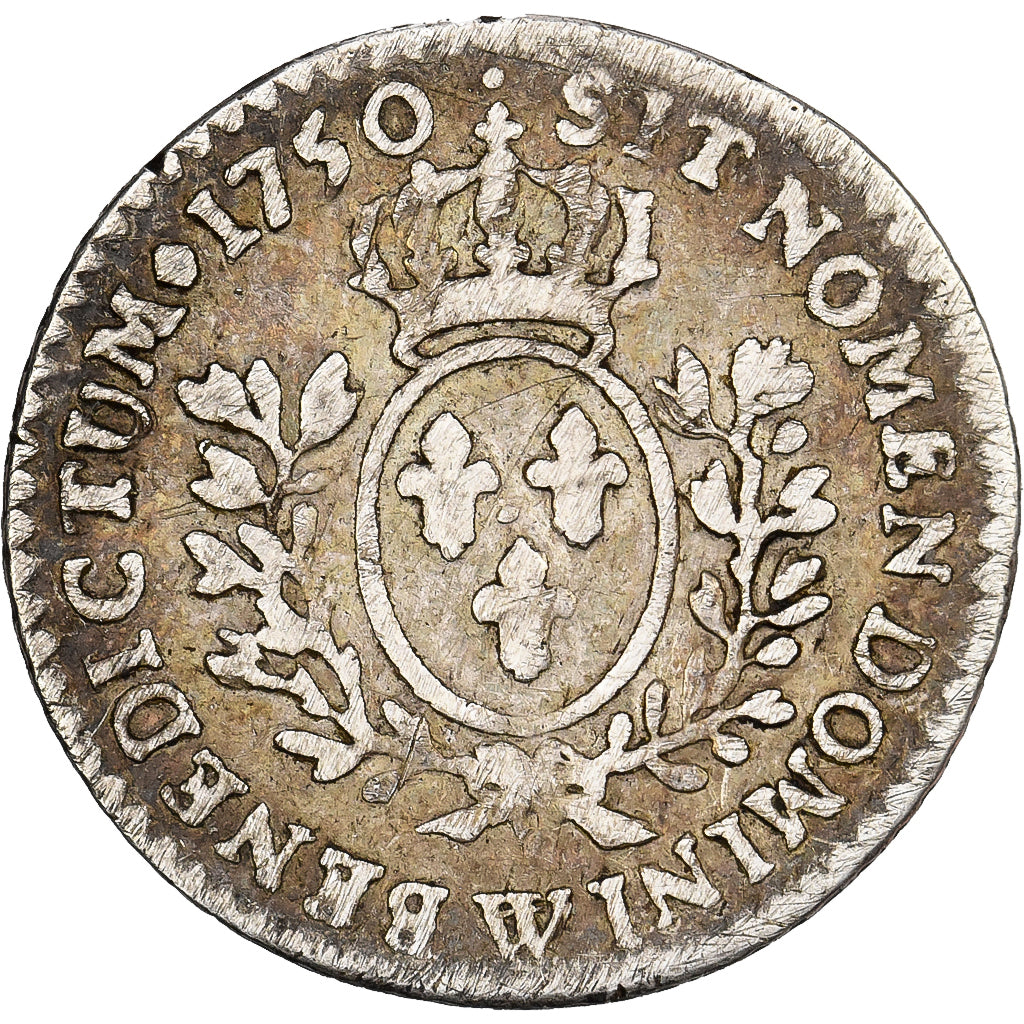 Francia, Louis XV, 6 Sols, 1/20 ECU, 1/20 Écu au bandeau (6 sols), 1750, Lille