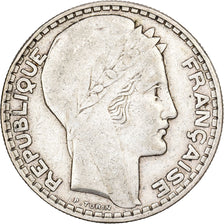 Frankrijk, 20 Francs, Turin, 1929, Paris, Zilver, ZF, Gadoury:852, KM:879