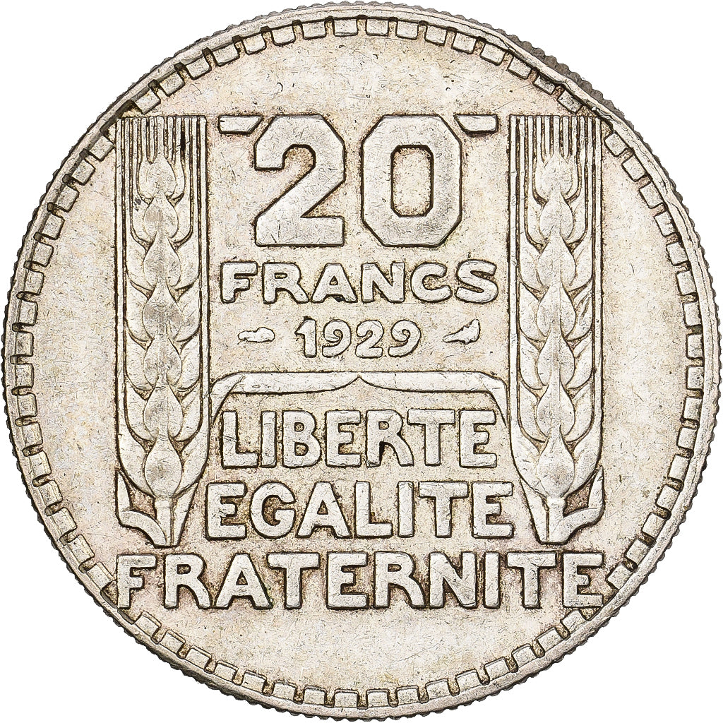 Frankreich, 20 Francs, Turin, 1929, Paris, Silber, SS, Gadoury:852, KM:879