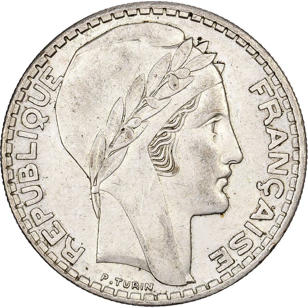 Frankreich, 20 Francs, Turin, 1938, Paris, Silber, VZ, Gadoury:852, KM:879