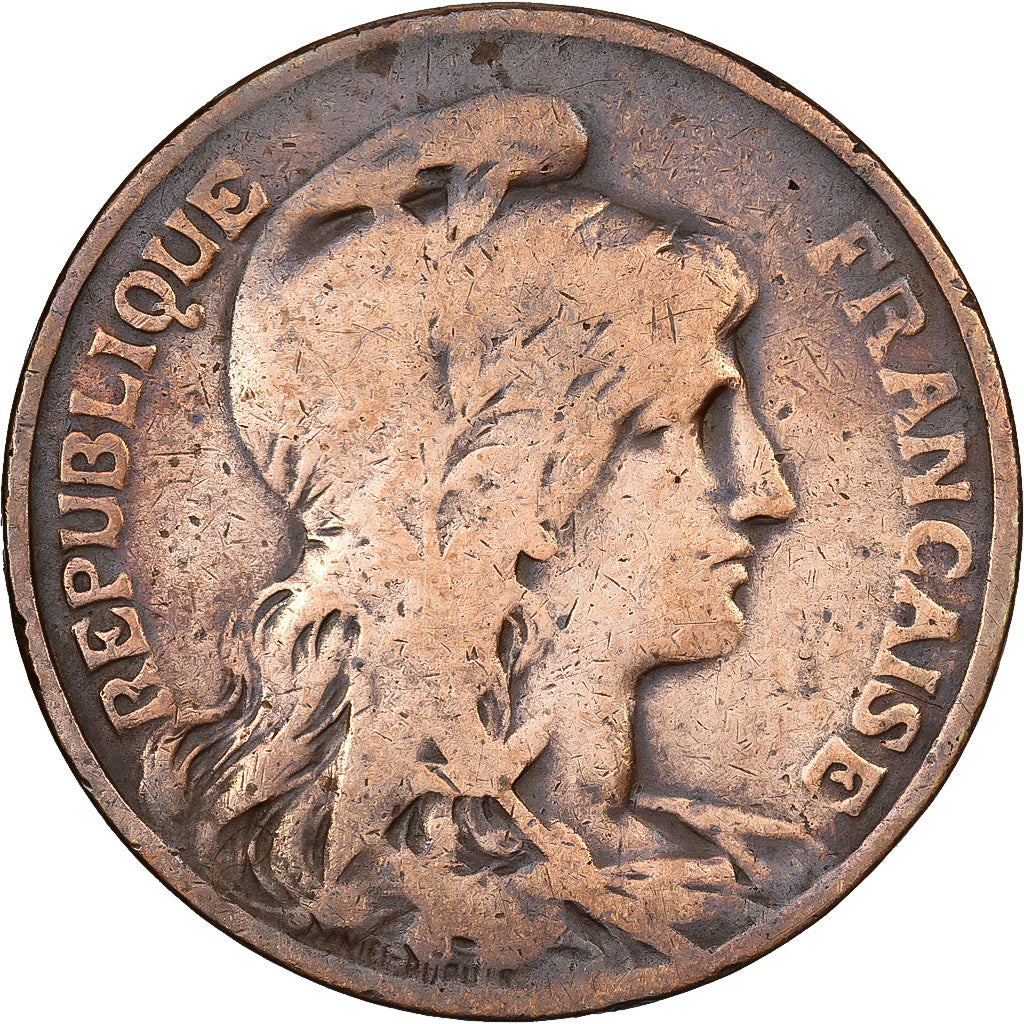 França, 10 Centimes, Dupuis, 1911, Paris, Bronze, EF(40-45), Gadoury:277