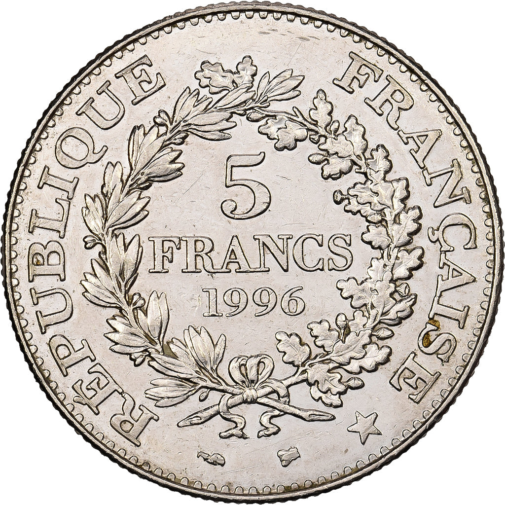 Frankreich, 5 Francs, Hercule, 1996, Paris, Nickel, VZ, Gadoury:777, KM:1155