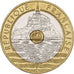 France, 20 Francs, Mont Saint Michel, 1992, Paris, Tri-Metallic, AU(55-58)