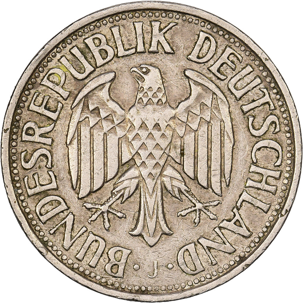 Bundesrepublik Deutschland, Mark, 1955, Hambourg, Kupfer-Nickel, SS, KM:110