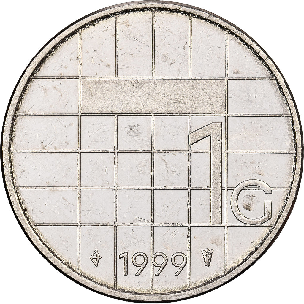 Holandia, Beatrix, Gulden, 1999, Nikiel, AU(55-58), KM:205
