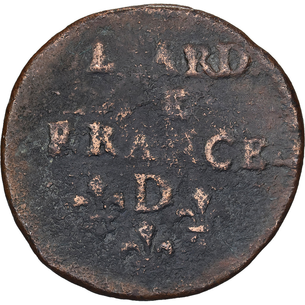 Francia, Louis XIV, Liard, Liard de France au buste juvénile, deuxième type