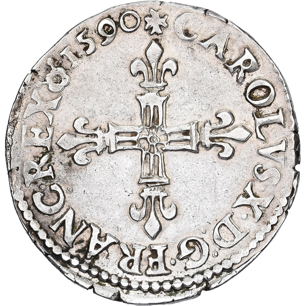 Francia, Charles X, 1/4 d'écu à la croix de face, 1690, Rouen, Argento, BB+