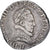 Francia, Henri III, Teston, 4e type au col plat, 1576, La Rochelle, Plata, MBC