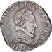 France, Henri III, Teston, 4e type au col plat, 1576, La Rochelle, Argent, TTB