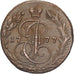 Rusia, Catherine II, 5 Kopeks, 1777, Ekaterinbourg, Cobre, MBC, KM:59.3
