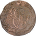 Rusland, Catherine II, 5 Kopeks, 1781, Ekaterinbourg, Koper, FR+, KM:59.3
