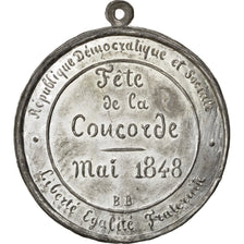 France, Médaille, French Second Republic, 1848, Etain, SUP