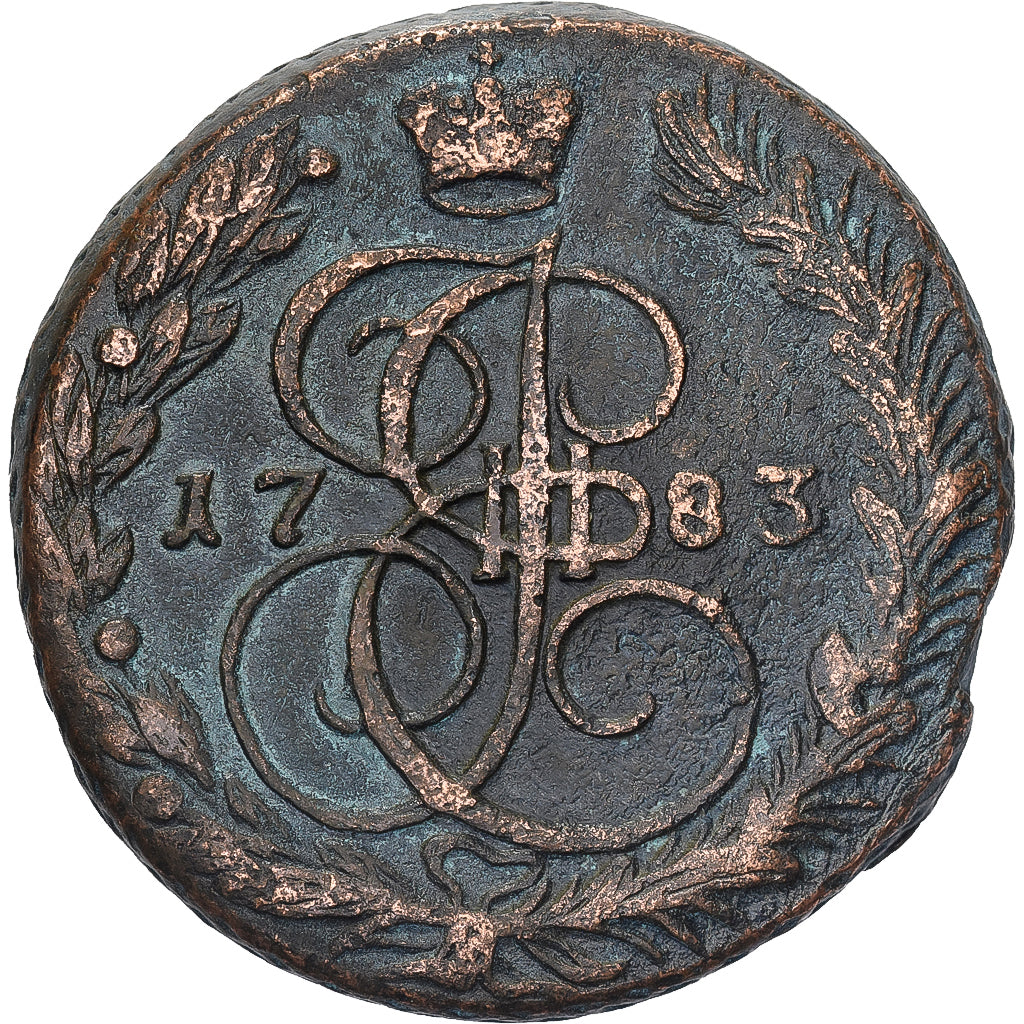Rusland, Catherine II, 5 Kopeks, 1783, Ekaterinbourg, Koper, ZF, KM:59.3
