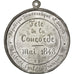 França, medalha, Segunda República Francesa, 1848, Estanho, AU(55-58)
