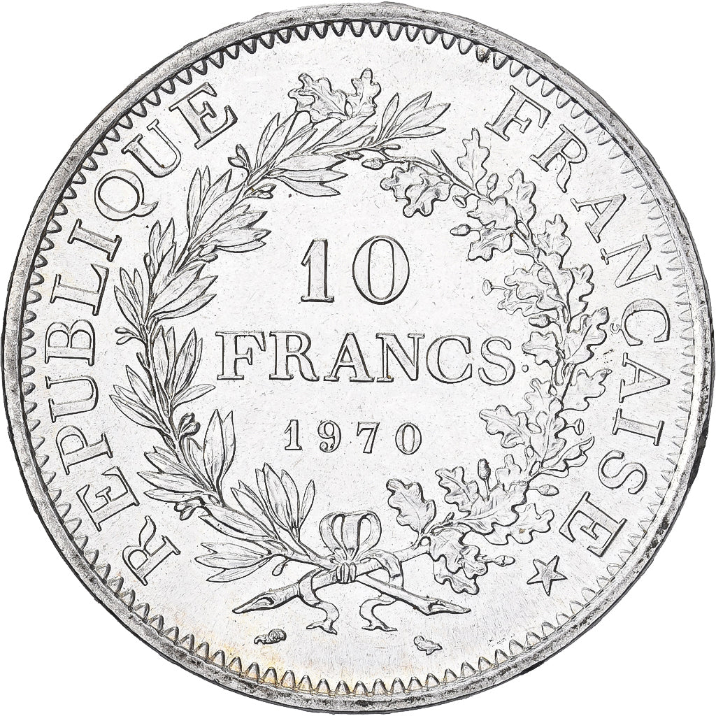 France, 10 Francs, Hercule, 1970, Paris, Argent, SUP+, Gadoury:813, KM:932