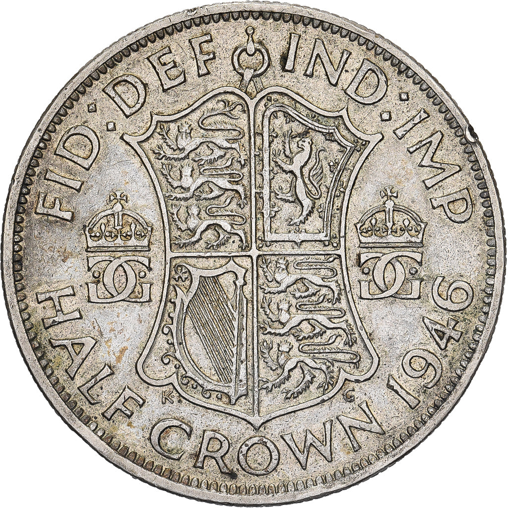 Großbritannien, George VI, 1/2 Crown, 1946, Silber, SS, KM:856