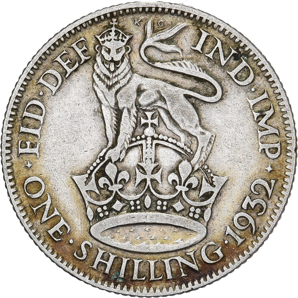 Grã-Bretanha, George V, Shilling, 1932, Prata, EF(40-45), KM:833