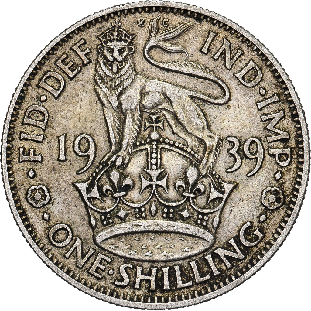 Gran Bretagna, George VI, Shilling, 1939, Argento, BB, KM:853