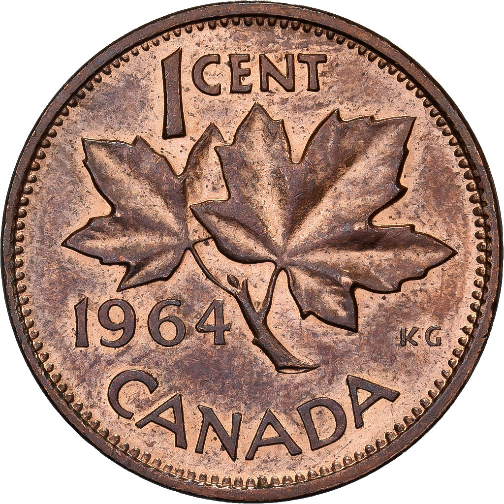 Canada, Elizabeth II, Cent, 1964, Royal Canadian Mint, Brązowy, AU(55-58)