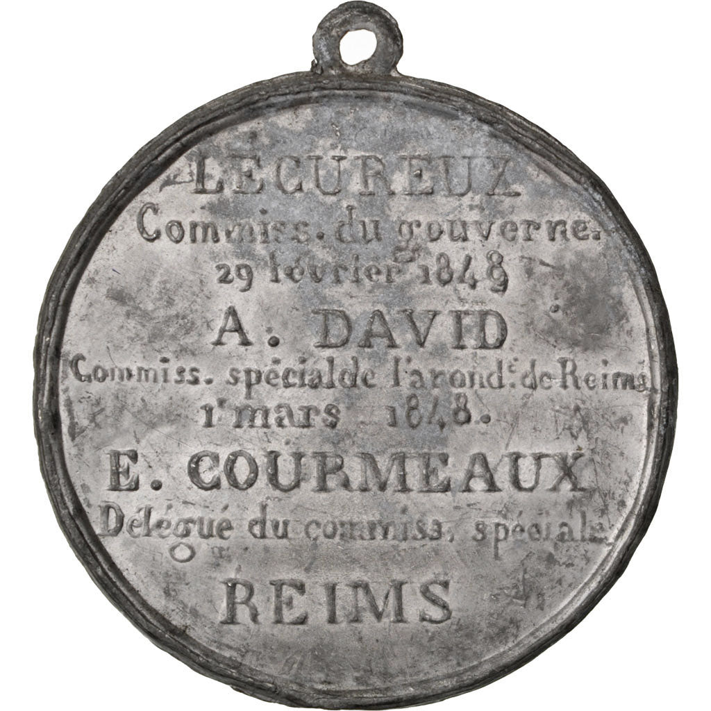 Francja, medal, Druga Republika Francuska, 1848, Cyna, AU(50-53)