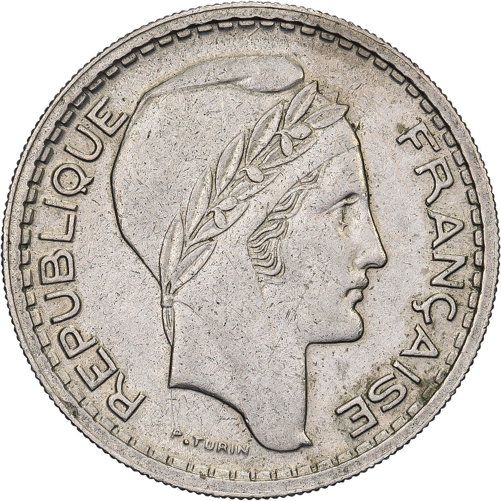 France, 10 Francs, Turin, 1948, Beaumont - Le Roger, Copper-nickel, EF(40-45)