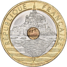 Francia, 20 Francs, Mont Saint Michel, 1992, Paris, Trimetálico, EBC