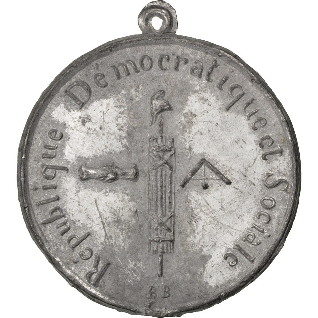 France, Medal, French Second Republic, 1848, Tin, AU(55-58)
