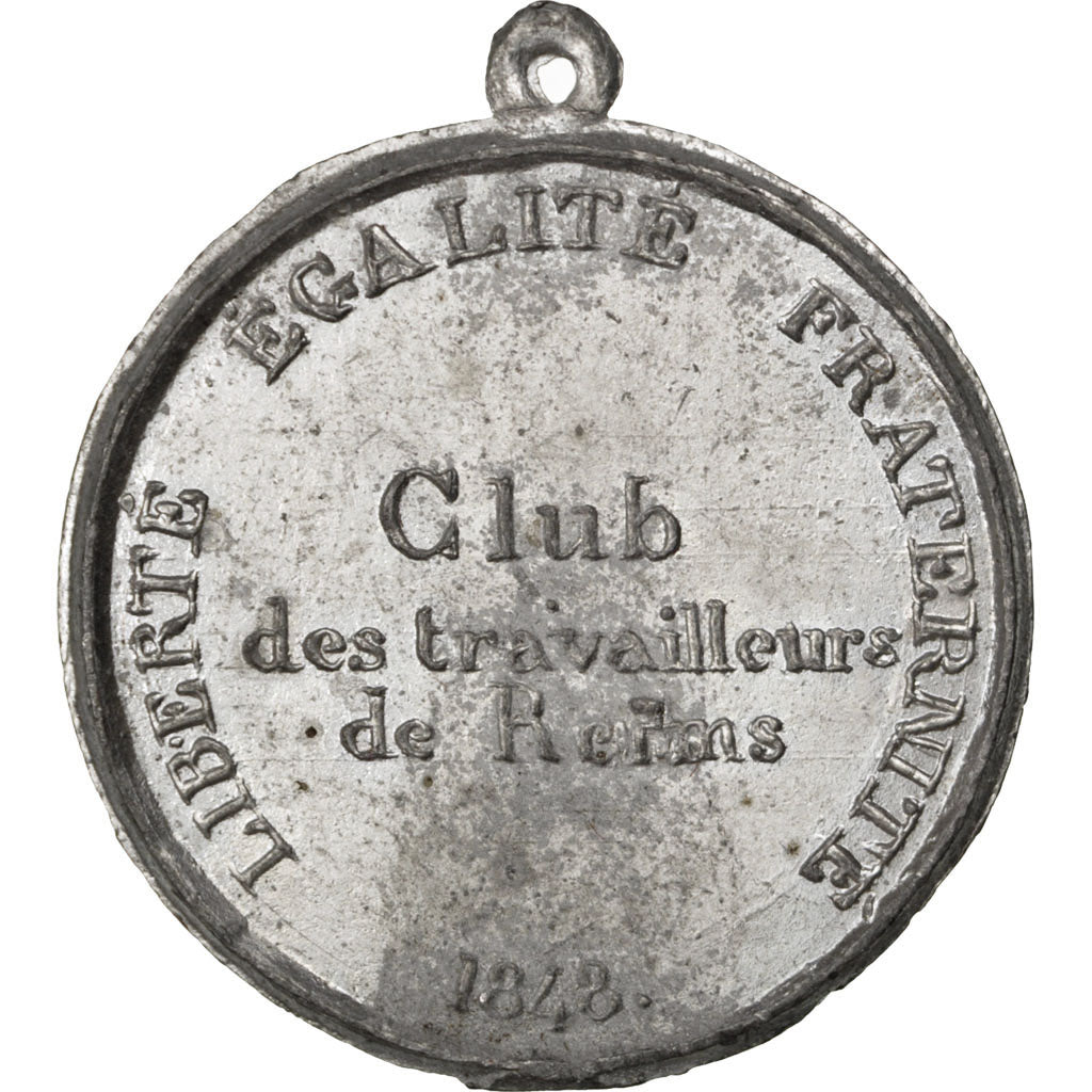 France, Medal, French Second Republic, 1848, Tin, AU(55-58)