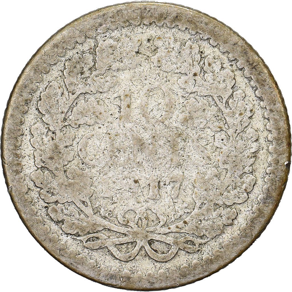 Países Bajos, Wilhelmina I, 10 Cents, 1917, Plata, BC, KM:145