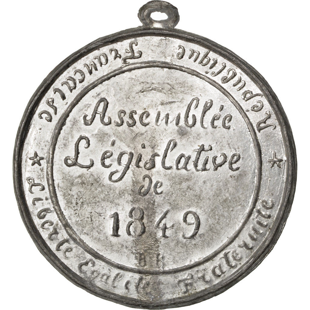 Francia, medalla, French Second Republic, 1849, Hojalata, EBC