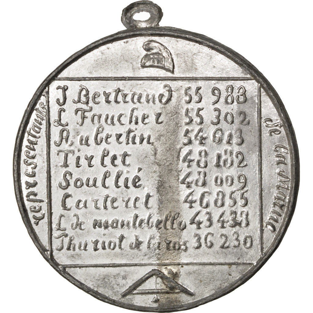 Francia, medalla, French Second Republic, 1849, Hojalata, EBC