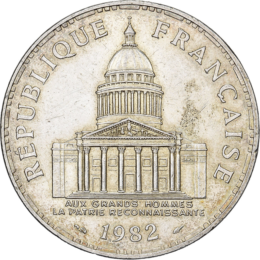 Francia, 100 Francs, Panthéon, 1982, Paris, Argento, BB+, Gadoury:898, KM:951.1