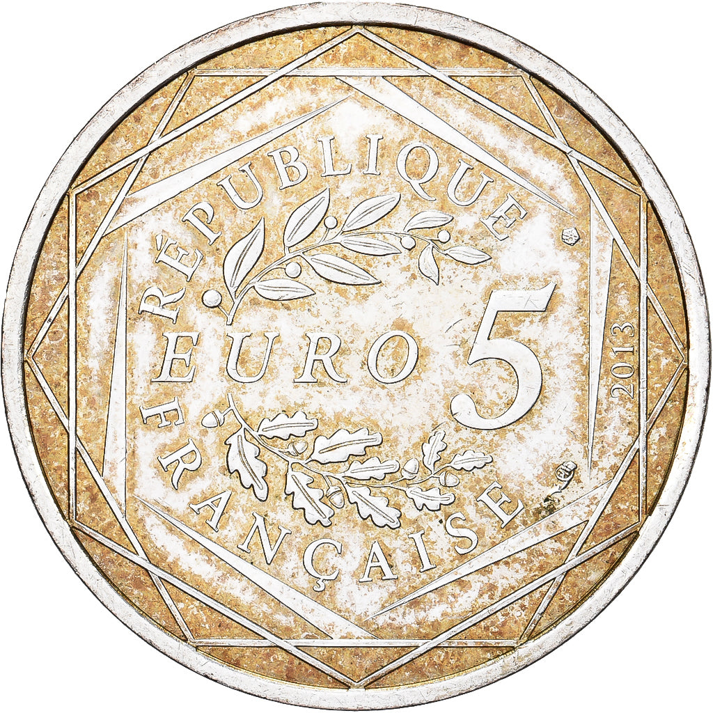 França, 5 Euro, Egalité, 2013, Monnaie de Paris, Prata, AU(50-53)