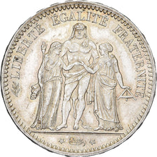 Francia, 5 Francs, Hercule, 1873, Paris, Plata, MBC+, Gadoury:745a, KM:820.1