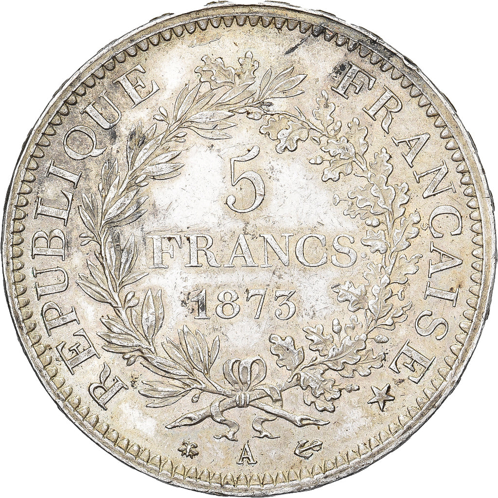 Francia, 5 Francs, Hercule, 1873, Paris, Argento, BB+, Gadoury:745a, KM:820.1