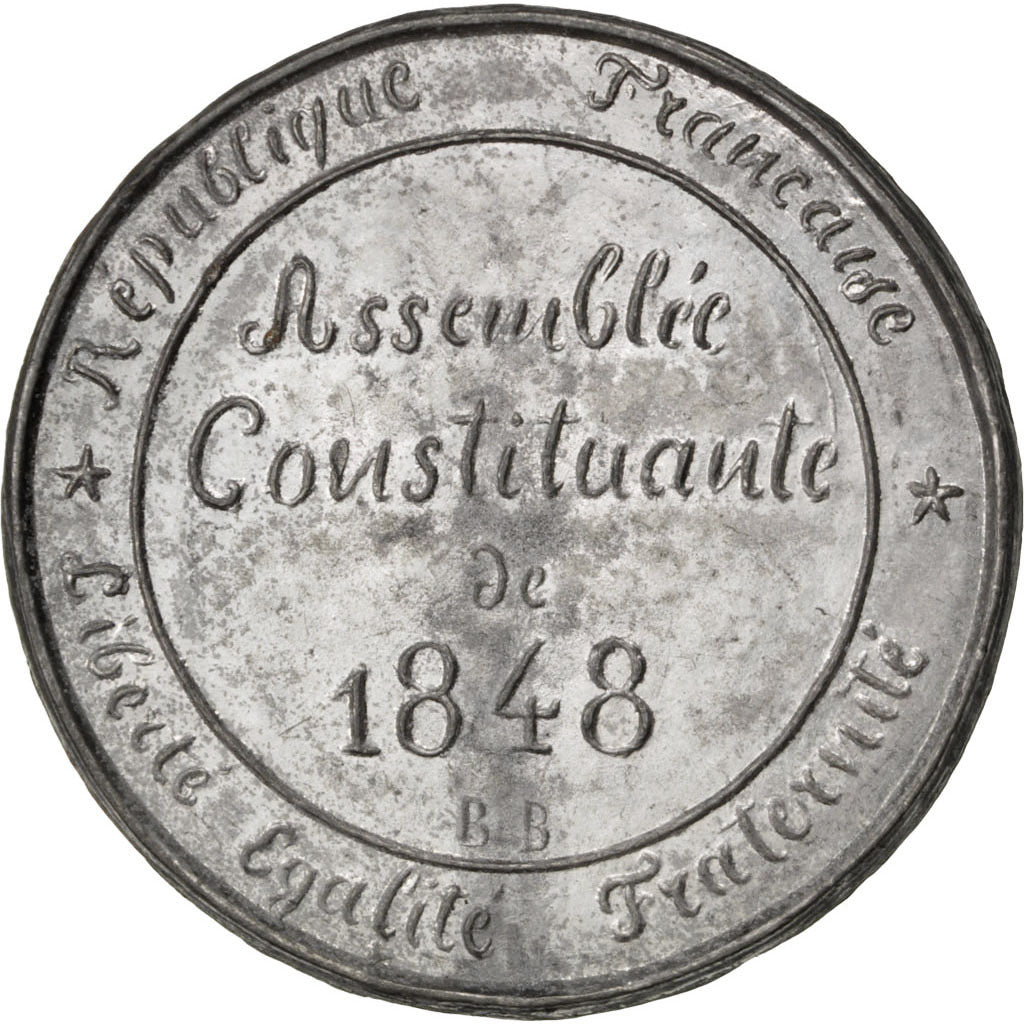 Frankreich, Medaille, French Second Republic, 1848, Zinn, VZ