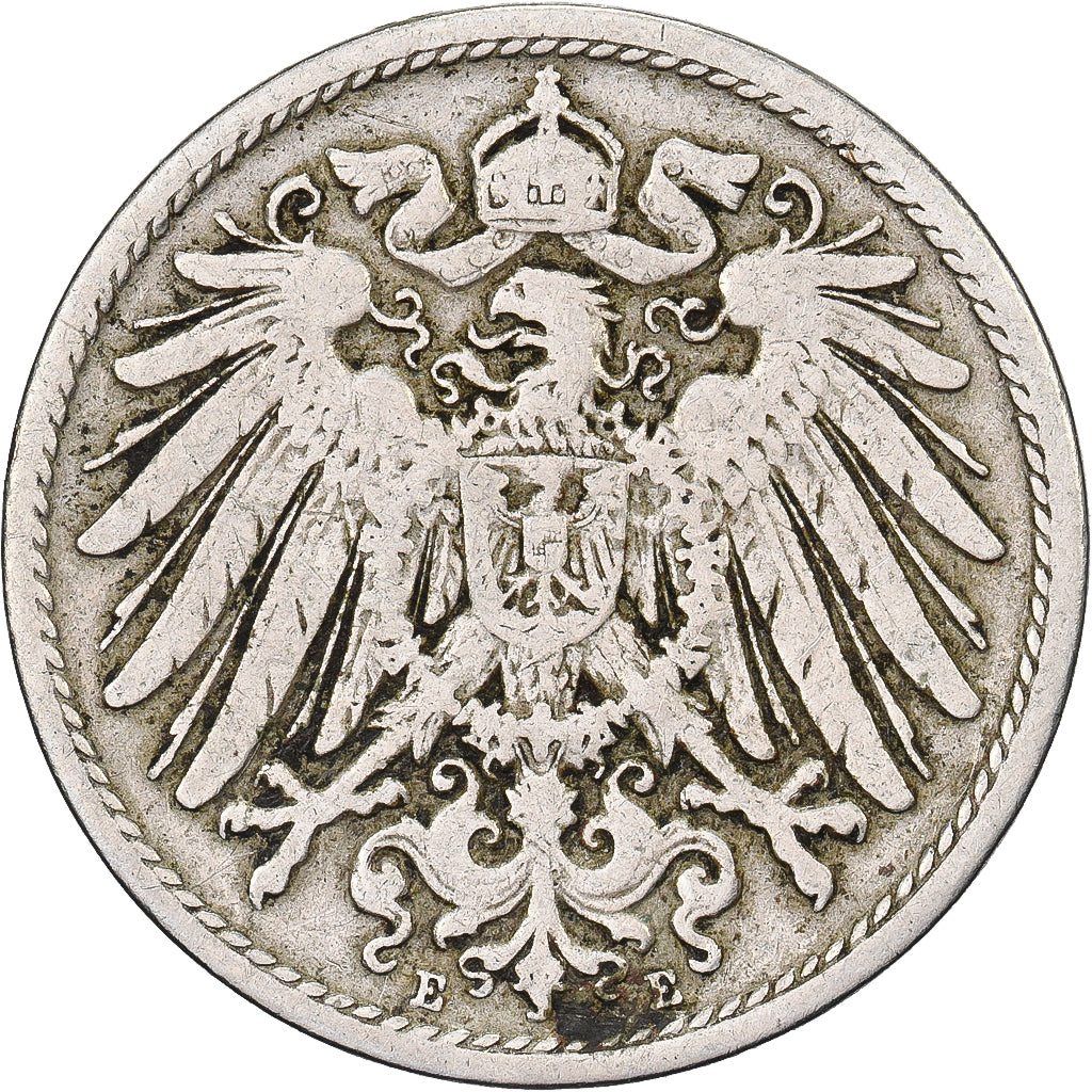 DUITSLAND - KEIZERRIJK, Wilhelm II, 10 Pfennig, 1893, Muldenhütten