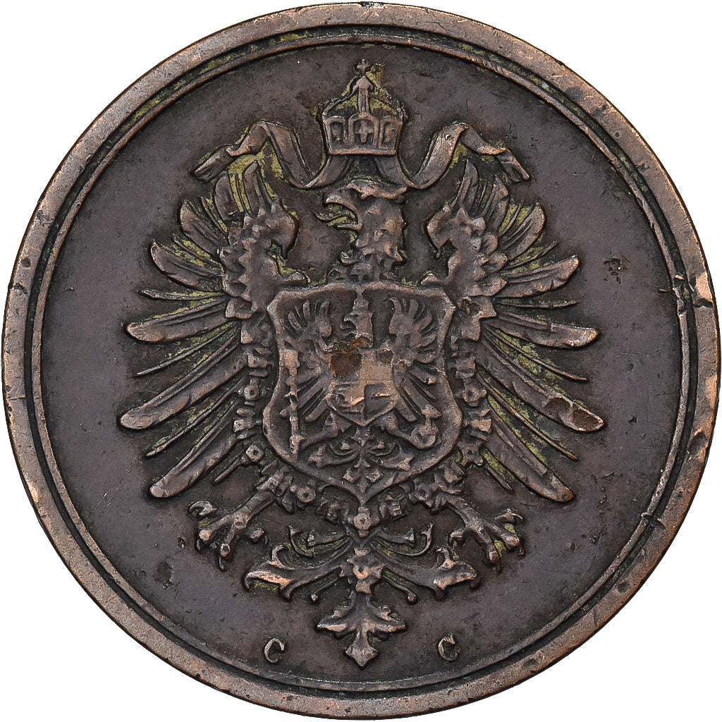 Empire allemand, Wilhelm I, Pfennig, 1874, Frankfurt, Cuivre, TTB, KM:1