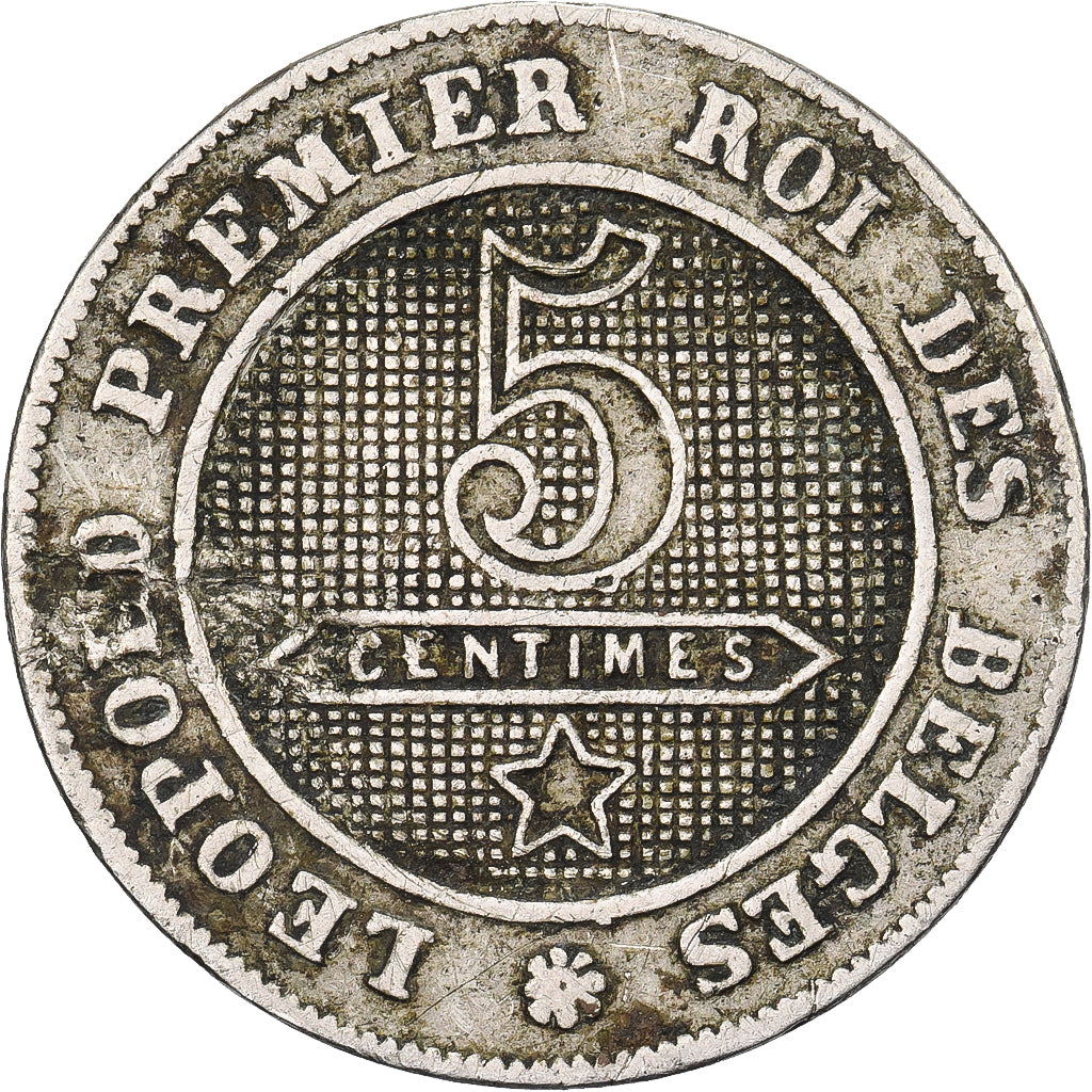 Bélgica, Leopold I, 5 Centimes, 1863, Cobre-níquel, VF(30-35), KM:21