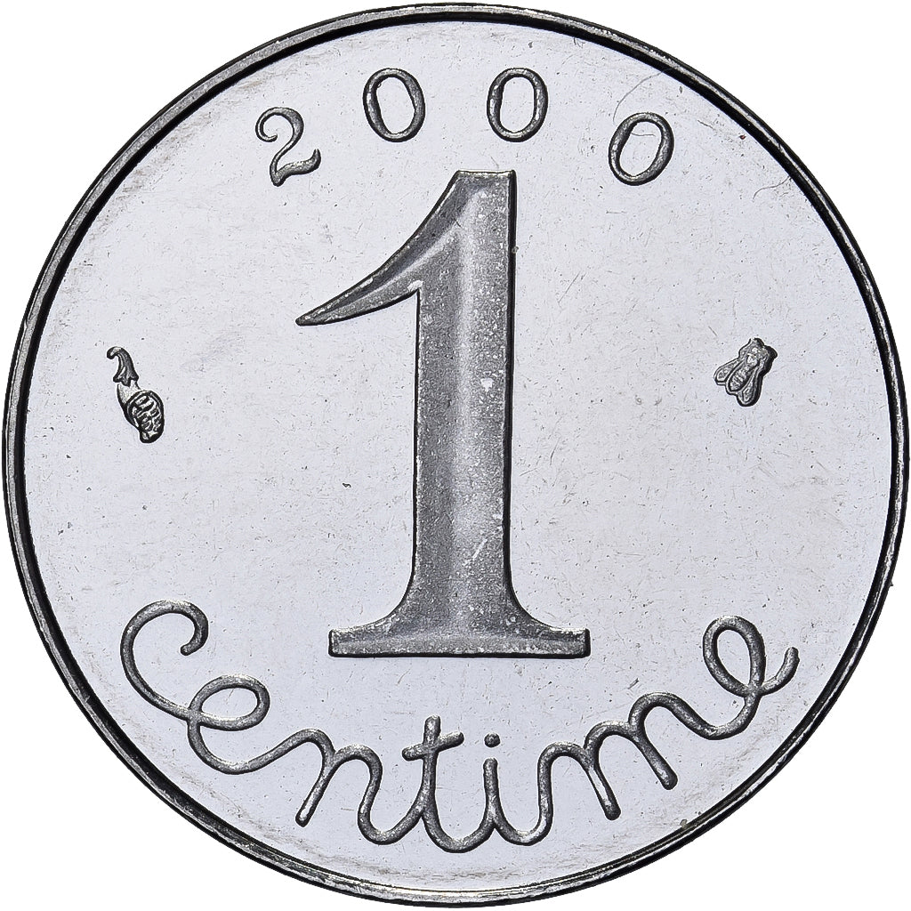 Francia, Centime, Épi, 2000, Paris, FS, Acciaio inossidabile, SPL, Gadoury:91b