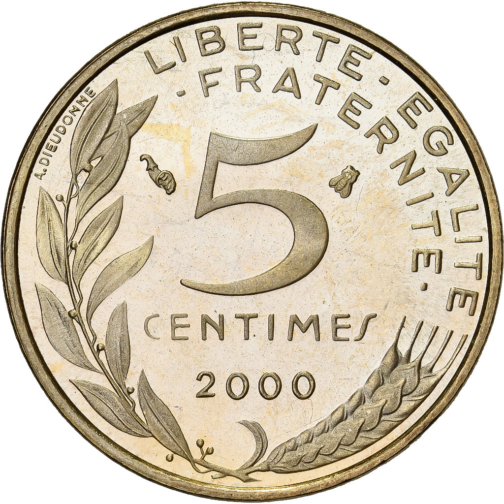 Francia, 5 Centimes, Marianne, 2000, Paris, FS, Alluminio-bronzo, SPL, KM:933