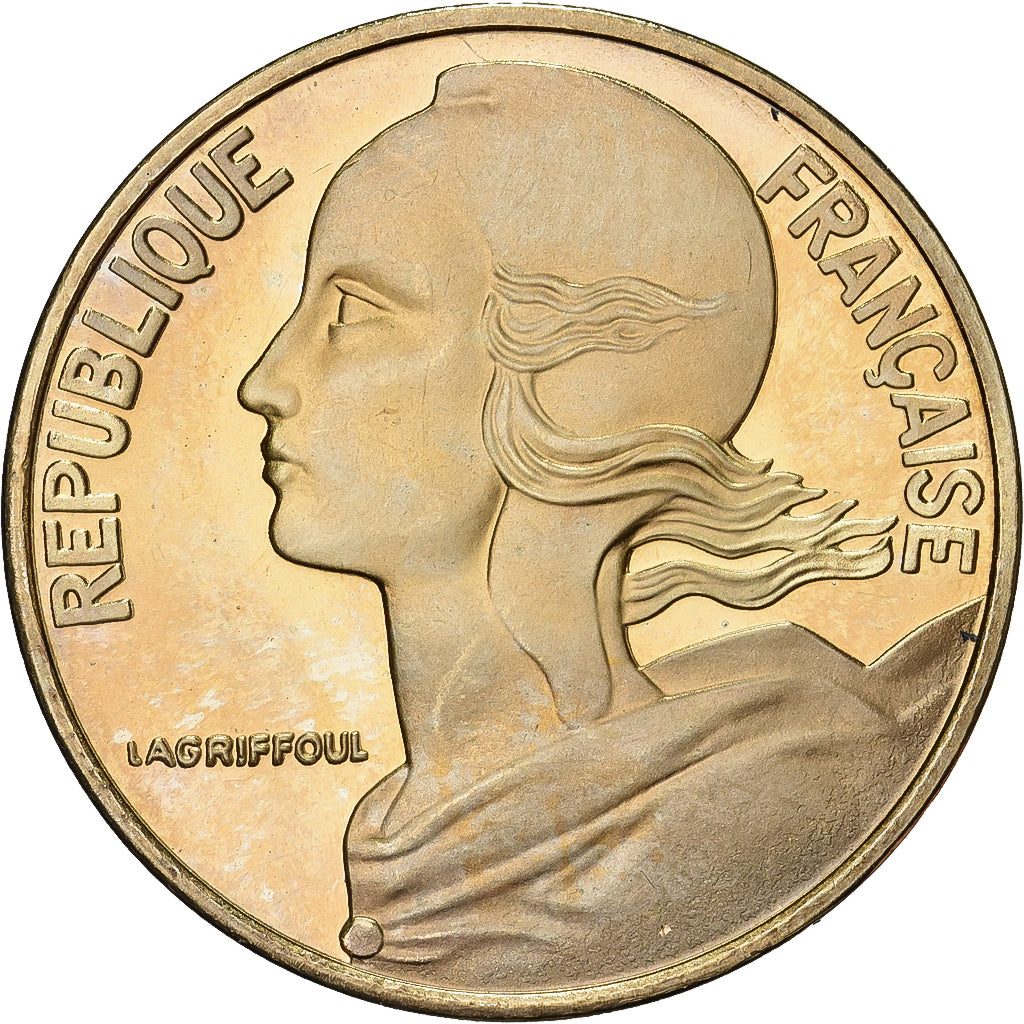 Francja, 10 Centimes, Marianne, 2000, Paris, Proof, Aluminium-Brąz, MS(63)