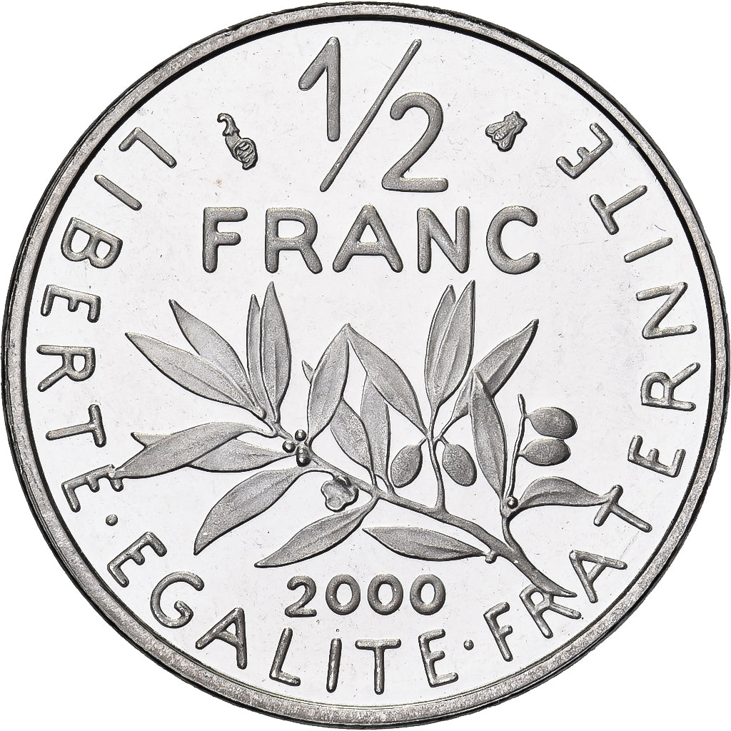 Francia, 1/2 Franc, Semeuse, 2000, Paris, FS, Nichel, SPL, Gadoury:429a