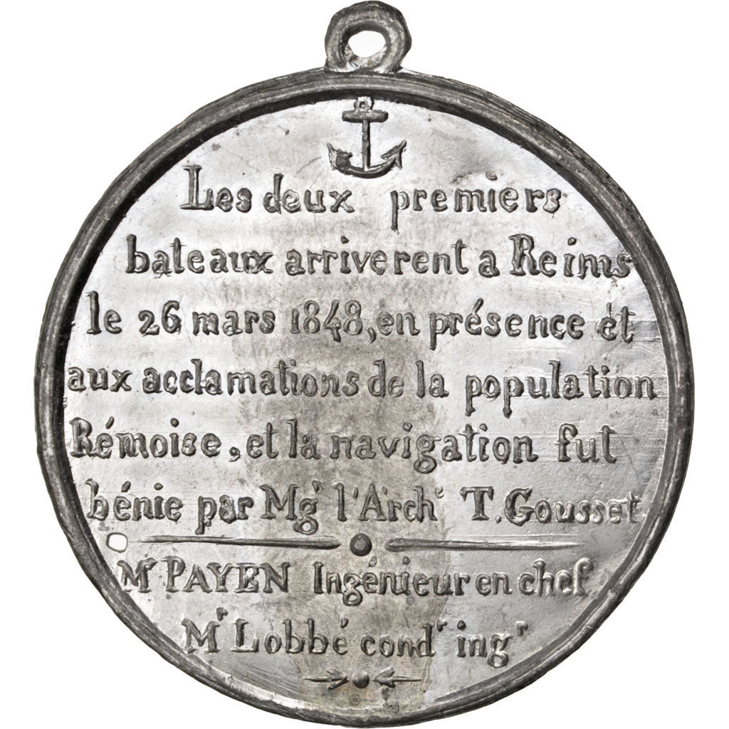 France, Médaille, French Second Republic, 1848, Etain, SUP