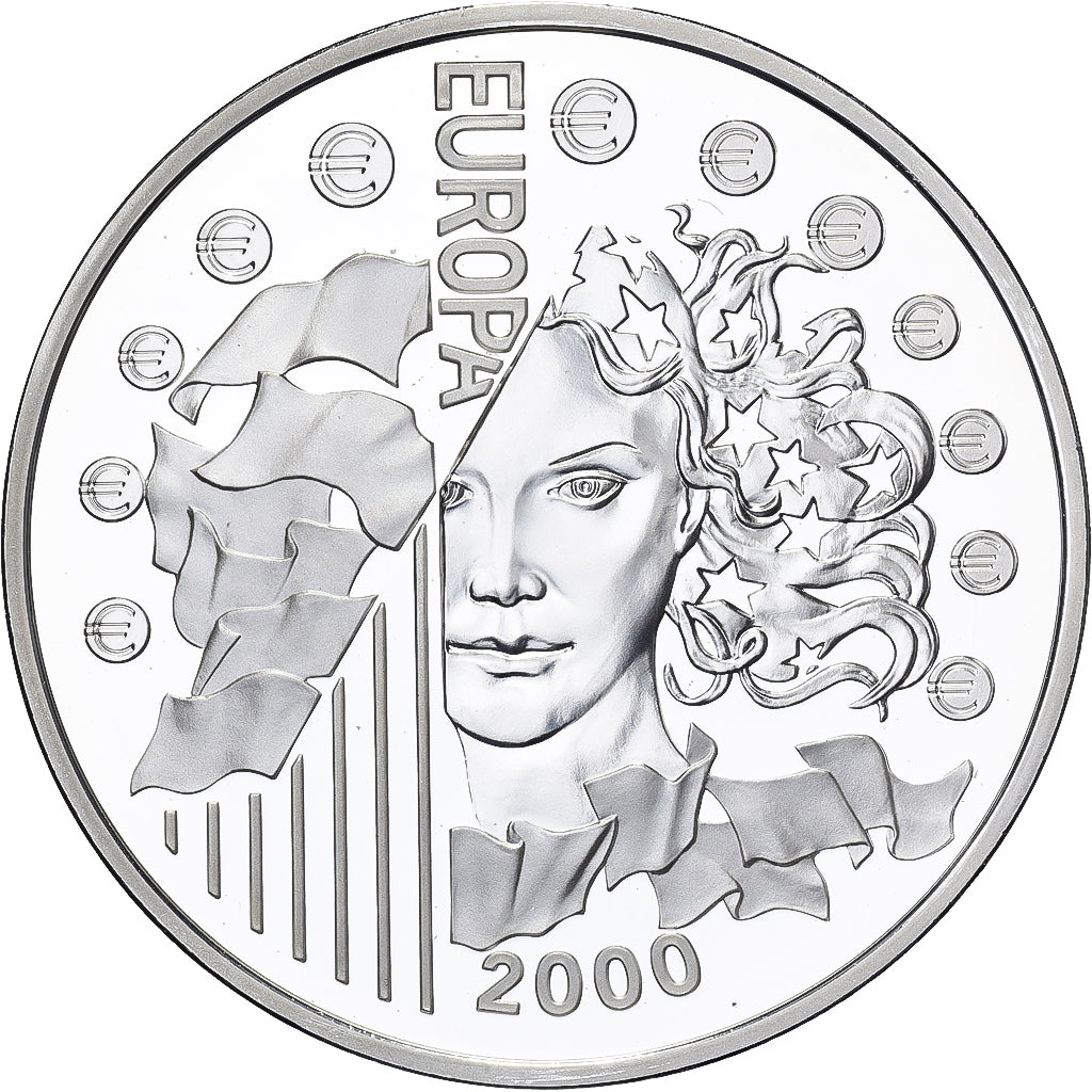 Francia, 6.55957 Francs, Europa, 2000, Paris, FS, Argento, SPL, Gadoury:C286