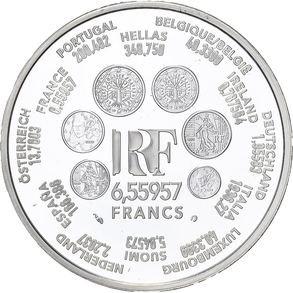 Francia, 6.55957 Francs, Europa, 2000, Paris, FS, Argento, SPL, Gadoury:C286